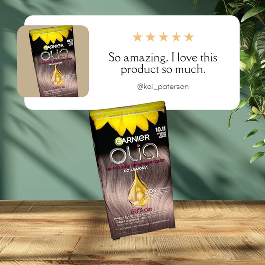 Garnier Olia oil powder, permanent color, no ammonia