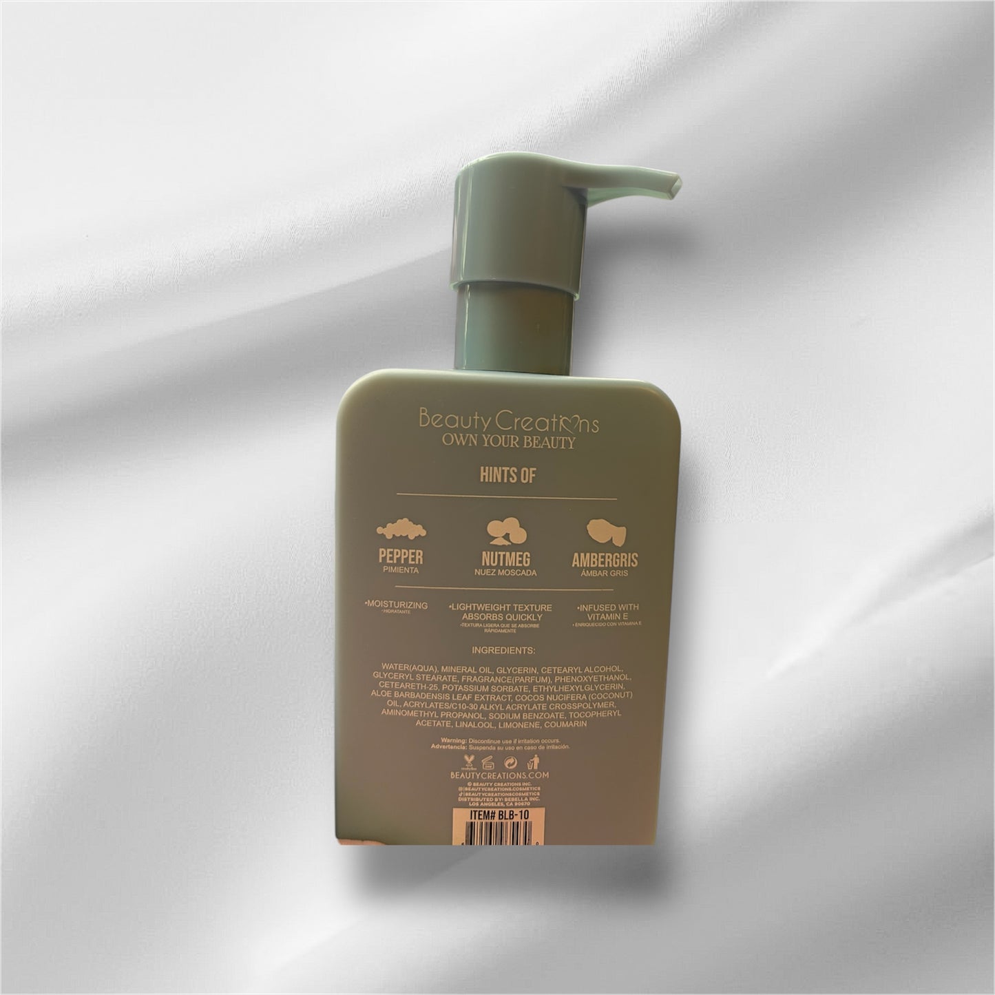 Beauty creations, lock it down, fragrance body lotion
