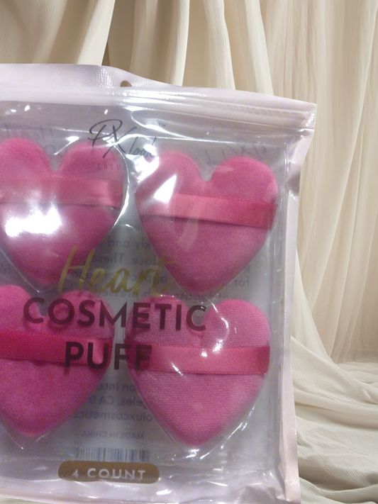 PX look heart cosmetic puff
