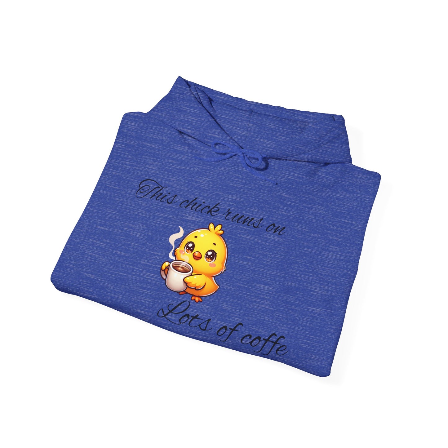 Cute Coffee Lover Hoodie - 'This Chick Runs on Lots of Coffee'