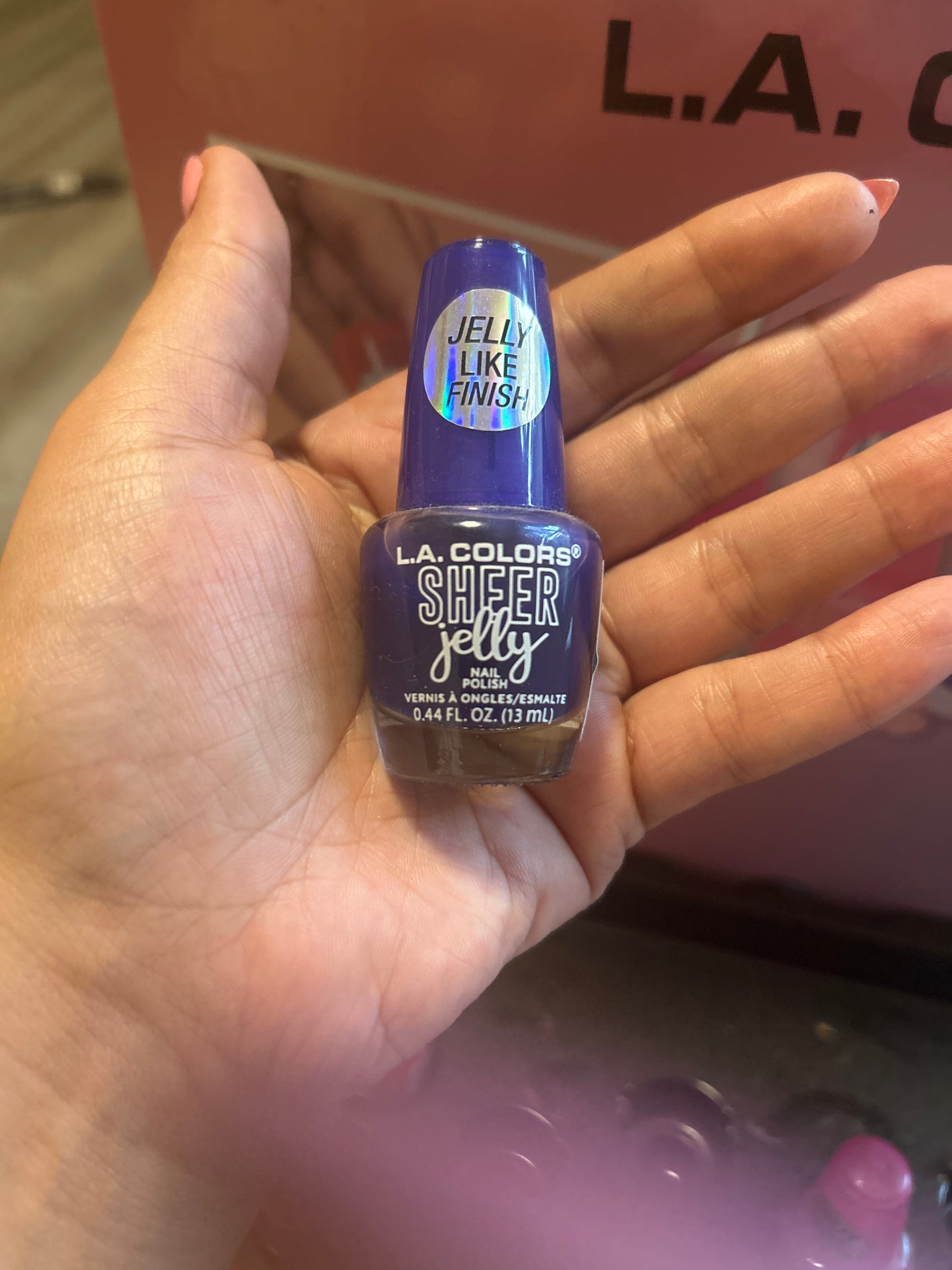 L.A Colors Sheer jelly nail polish