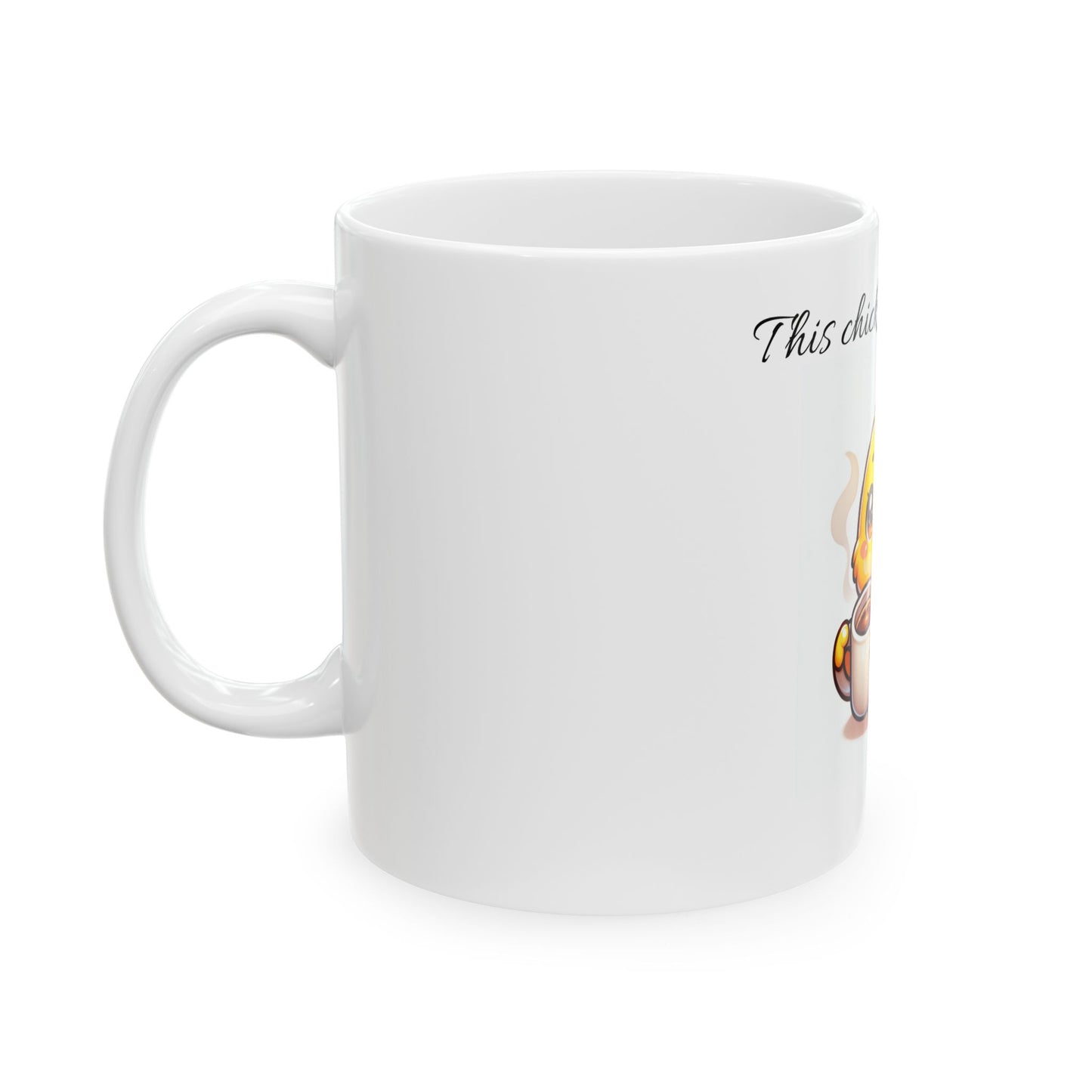 Cute Chick Coffee Mug - 'This Chick Runs on Lots of Coffee' - Perfect for Gifts