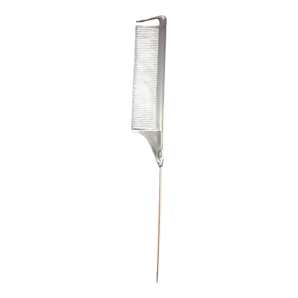 Hair braiding comb with metal pick