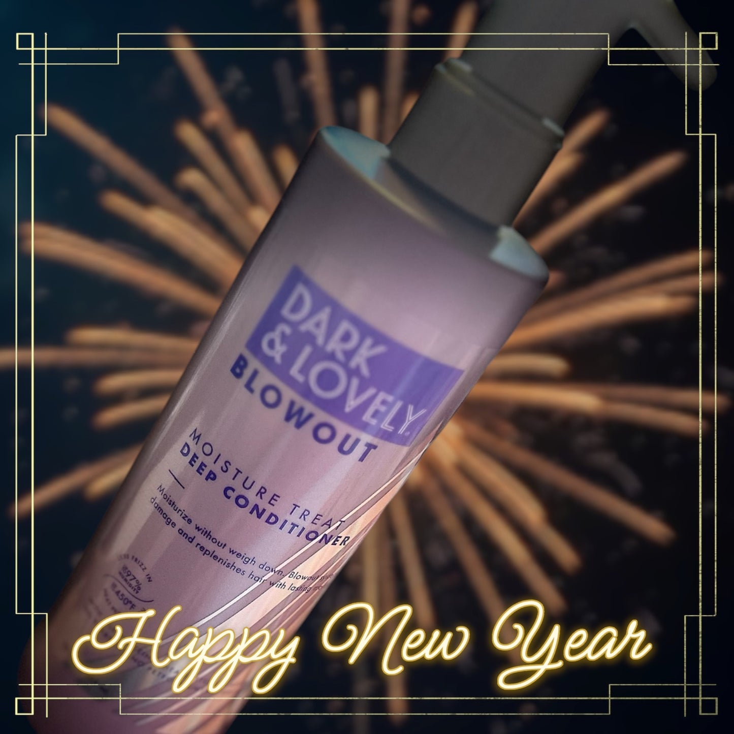 Dark and lovely blowout, deep conditioner.