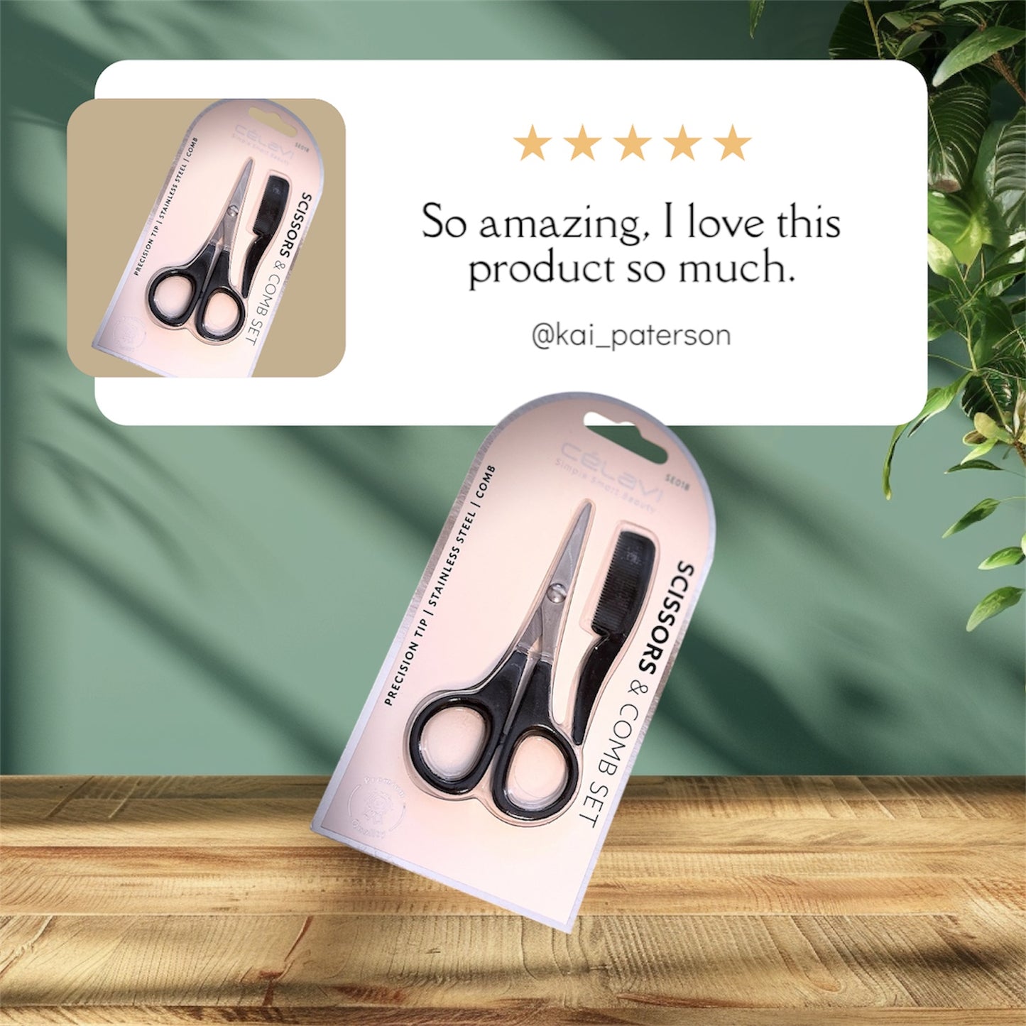 Celavi scissors &Comb Set