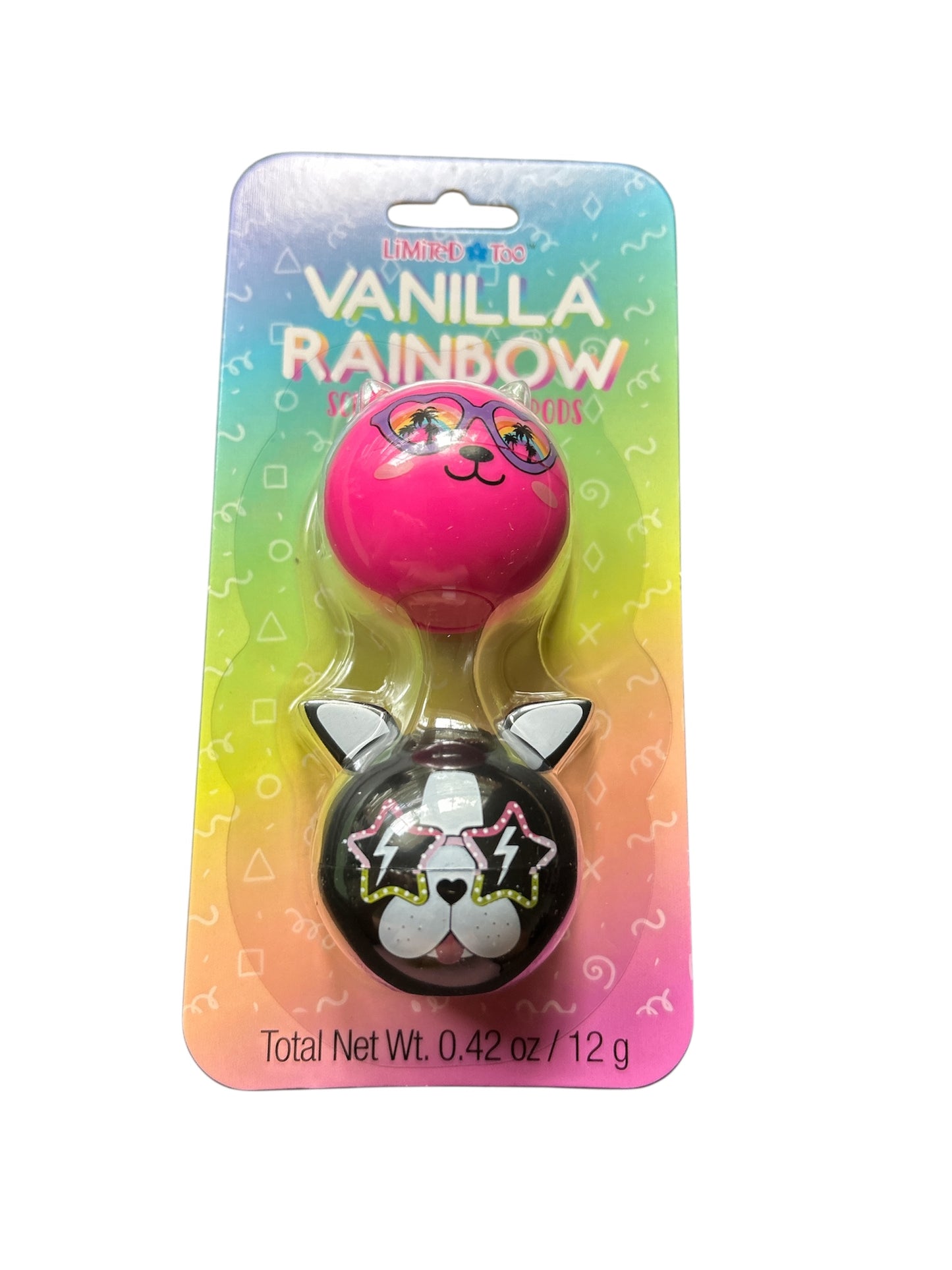 Vanilla Rainbow scented lip balm pods