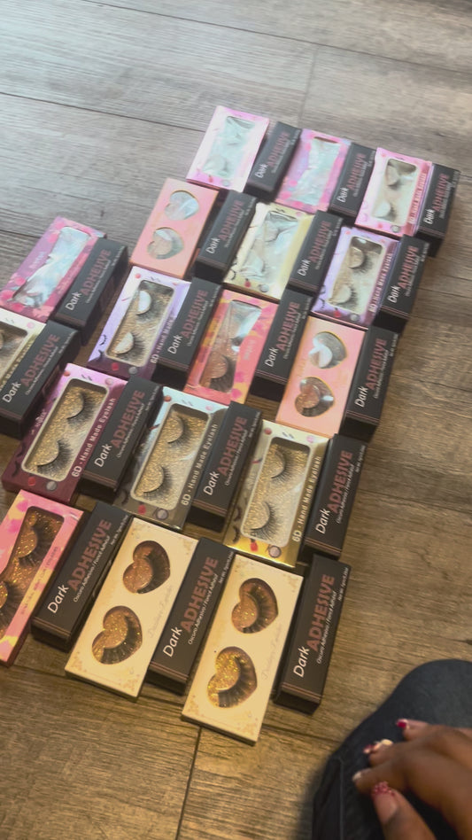 Assorted lash with glue